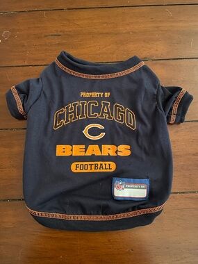 Chicago Bears Navy Blue & Orange Dog Tee Sz Small